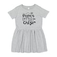 thumbnail image 1 of Inktastic Papa's Little Girl with Hearts Flower and Butterfly Girls Toddler Dress, 1 of 5