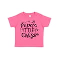 thumbnail image 1 of Inktastic Papa's Little Girl with Hearts Flower and Butterfly Girls Toddler T-Shirt, 1 of 5