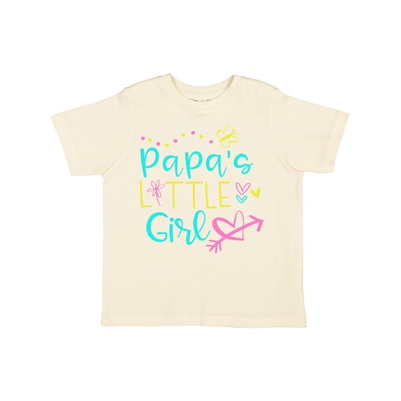 Inktastic Papa's Little Girl with Hearts Flower and Butterfly Girls Toddler T-Shirt