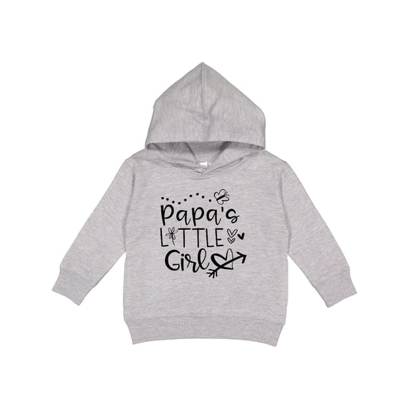 Inktastic Papa's Little Girl with Hearts Flower and Butterfly Toddler Hoodie