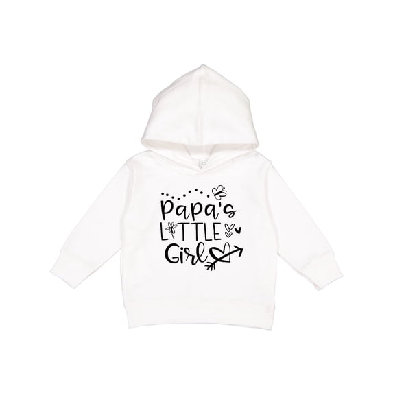 Inktastic Papa's Little Girl with Hearts Flower and Butterfly Toddler Hoodie