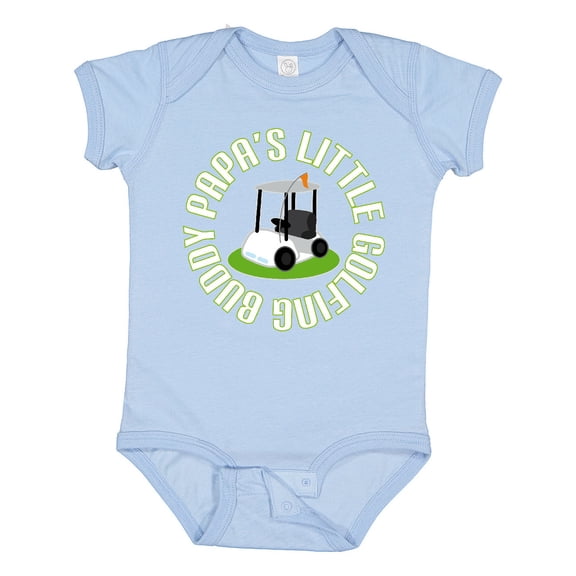 Inktastic Papa's Little Golfing Buddy Boys Baby Bodysuit
