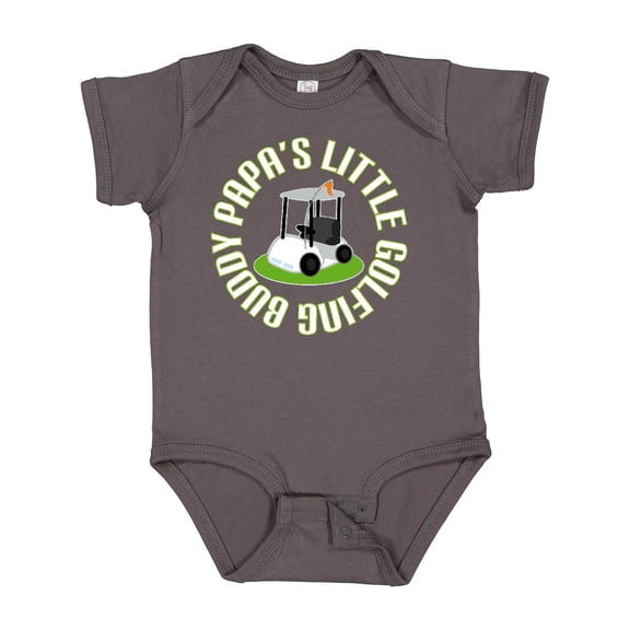 Inktastic Papa's Little Golfing Buddy Boys Baby Bodysuit