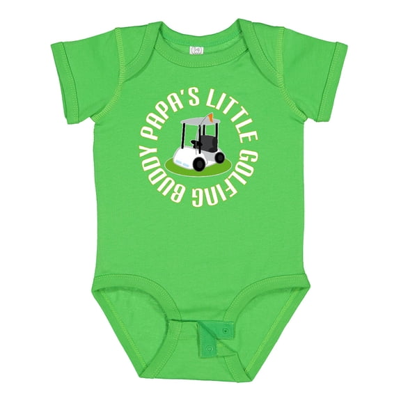 Inktastic Papa's Little Golfing Buddy Boys Baby Bodysuit