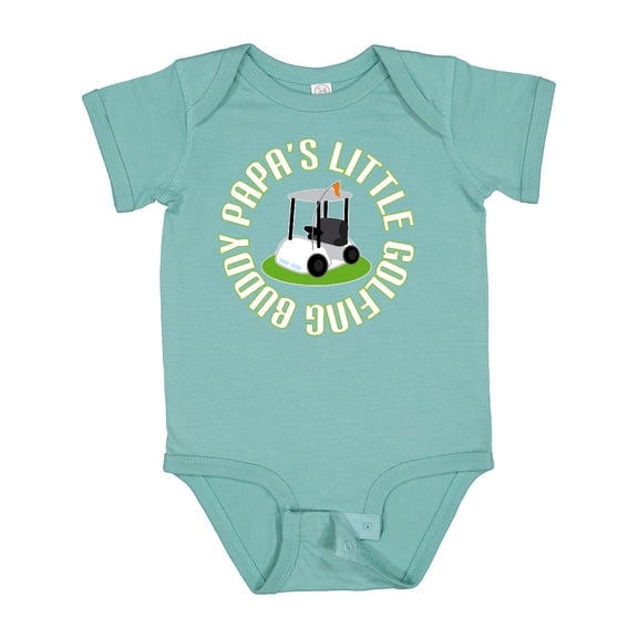 Inktastic Papa's Little Golfing Buddy Boys Baby Bodysuit