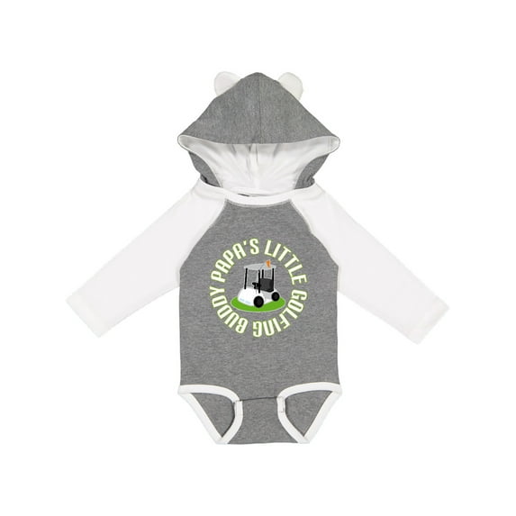 Inktastic Papa's Little Golfing Buddy Boys Long Sleeve Baby Bodysuit