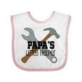 thumbnail image 1 of Inktastic Papa's Little Helper Boys Baby Bib, 1 of 4