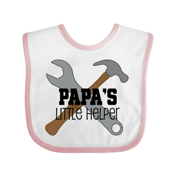 Inktastic Papa's Little Helper Boys Baby Bib