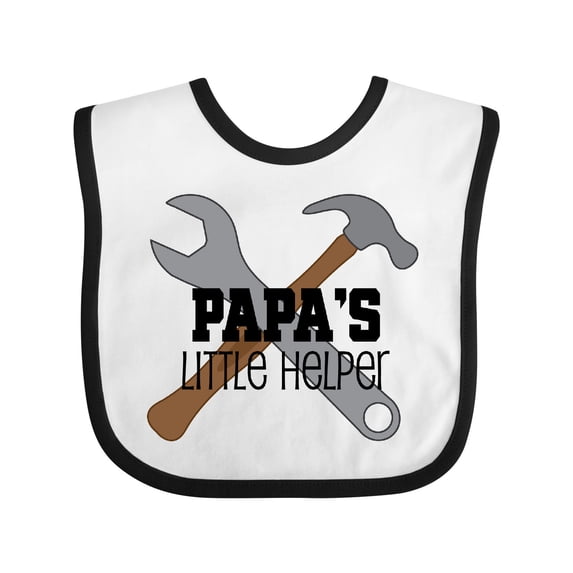 Inktastic Papa's Little Helper Boys Baby Bib