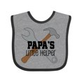 thumbnail image 1 of Inktastic Papa's Little Helper Boys Baby Bib, 1 of 4
