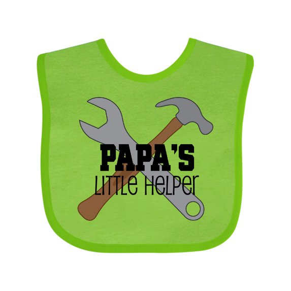 Inktastic Papa's Little Helper Boys Baby Bib