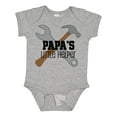 thumbnail image 1 of Inktastic Papa's Little Helper Boys Baby Bodysuit, 1 of 5