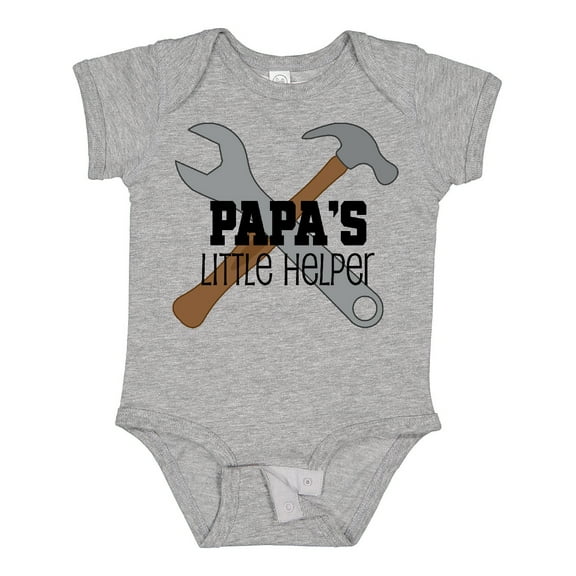 Inktastic Papa's Little Helper Boys Baby Bodysuit