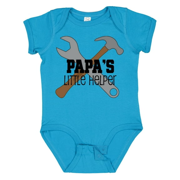 Inktastic Papa's Little Helper Boys Baby Bodysuit