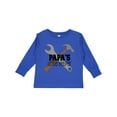 thumbnail image 1 of Inktastic Papa's Little Helper Boys Long Sleeve Toddler T-Shirt, 1 of 5