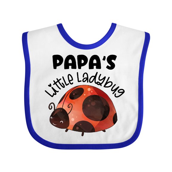 Inktastic Papa's Little Ladybug Boys or Girls Baby Bib