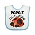 thumbnail image 1 of Inktastic Papa's Little Ladybug Boys or Girls Baby Bib, 1 of 4