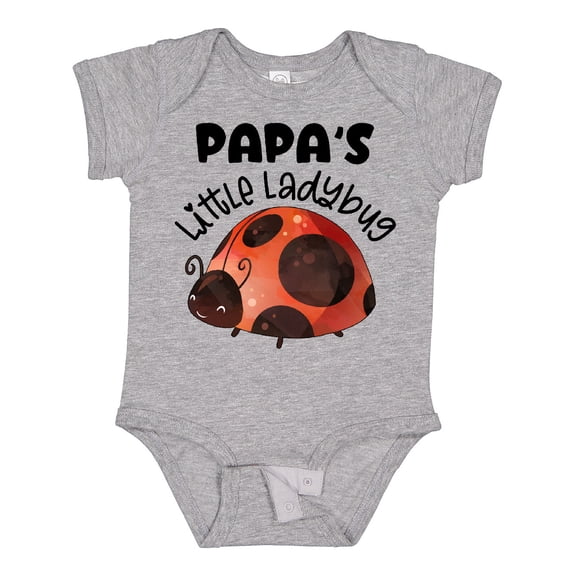 Inktastic Papa's Little Ladybug Boys or Girls Baby Bodysuit