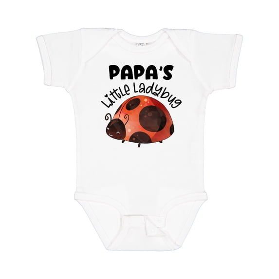Inktastic Papa's Little Ladybug Boys or Girls Baby Bodysuit