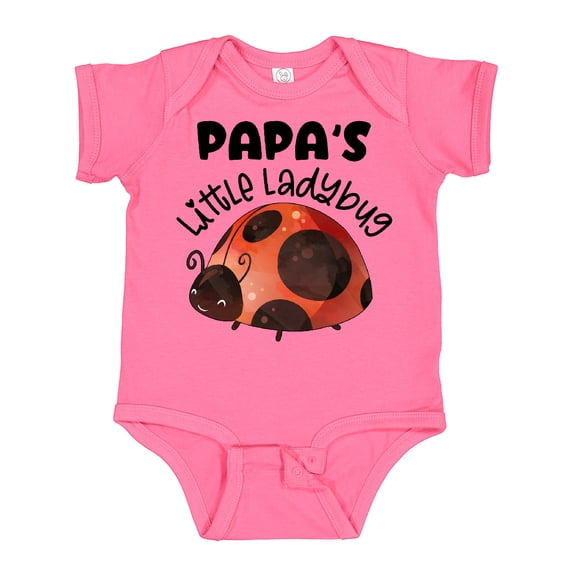 Inktastic Papa's Little Ladybug Boys or Girls Baby Bodysuit