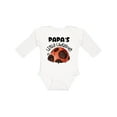thumbnail image 1 of Inktastic Papa's Little Ladybug Boys or Girls Long Sleeve Baby Bodysuit, 1 of 5