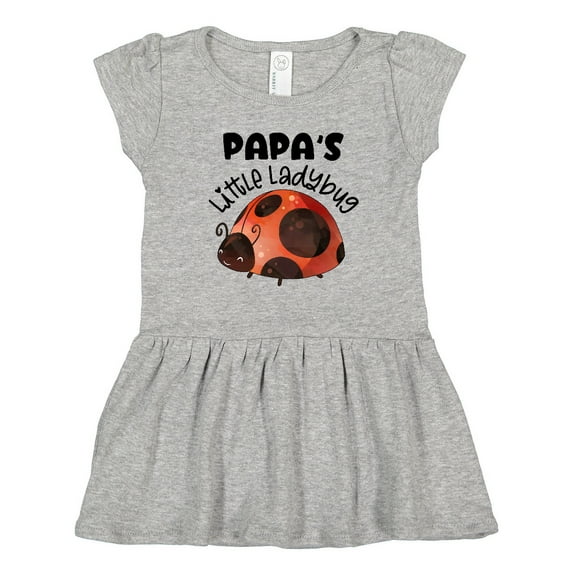 Inktastic Papa's Little Ladybug Girls Toddler Dress