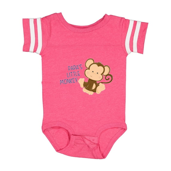 Inktastic Papa's Little Monkey Boys or Girls Baby Bodysuit