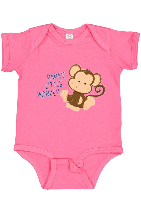 Papa's Little Monkey Boys or Girls Baby Bodysuit