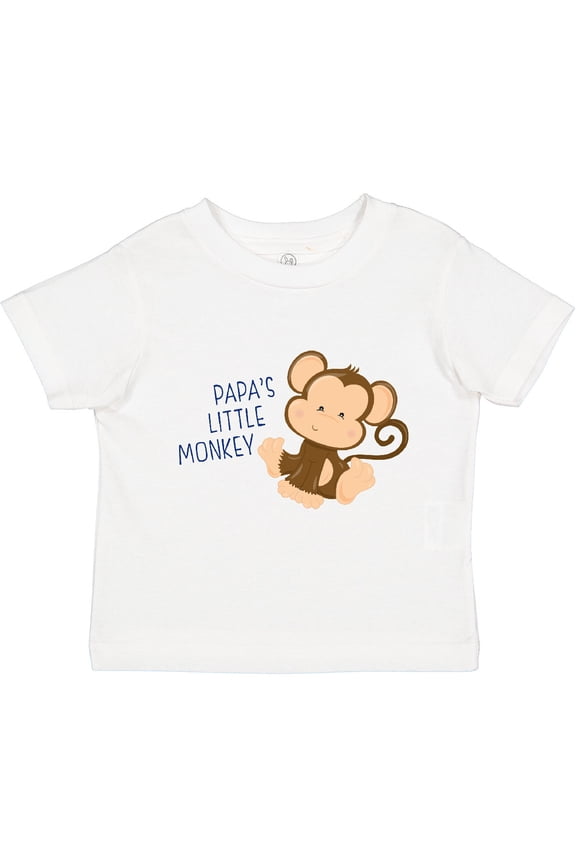 Papa's Little Monkey Boys or Girls Toddler T-Shirt
