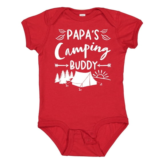 Inktastic Papas Camping Buddy Boys or Girls Baby Bodysuit