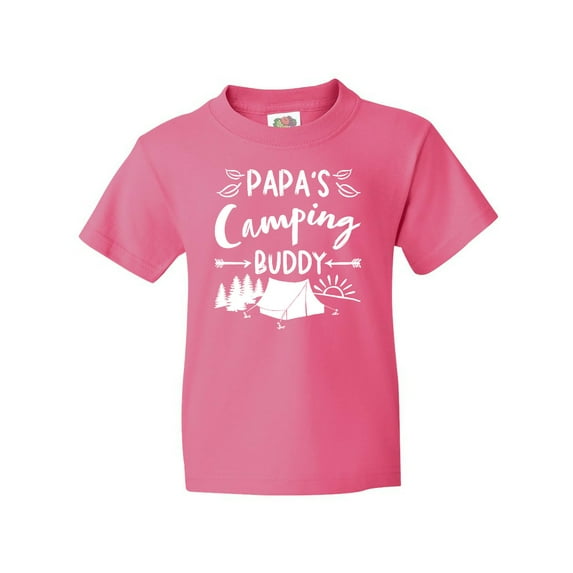 Inktastic Papas Camping Buddy Youth T-Shirt
