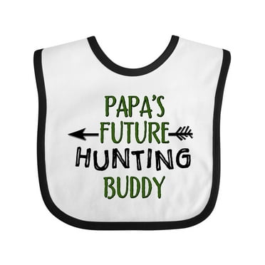 Inktastic Papas Future Hunting Buddy Boys or Girls Baby Bib