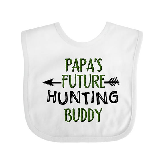 Inktastic Papas Future Hunting Buddy Boys or Girls Baby Bib