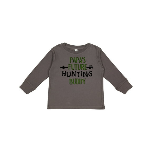 Inktastic Papas Future Hunting Buddy Boys or Girls Long Sleeve Toddler T-Shirt