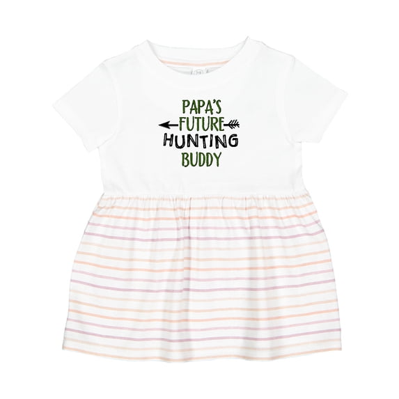 Inktastic Papas Future Hunting Buddy Girls Baby Dress
