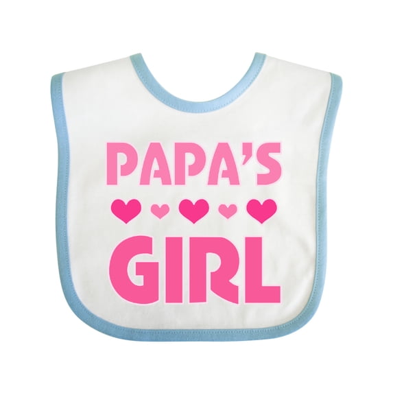 Inktastic Papas Girl Granddaughter Girls Baby Bib