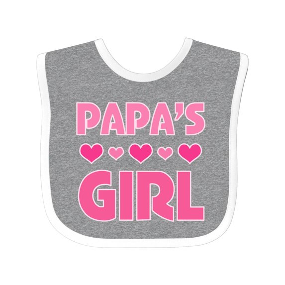 Inktastic Papas Girl Granddaughter Girls Baby Bib