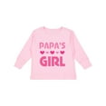 thumbnail image 1 of Inktastic Papas Girl Granddaughter Girls Long Sleeve Toddler T-Shirt, 1 of 5
