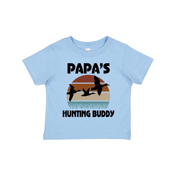 Inktastic Papas Hunting Buddy Duck Hunter Boys Toddler T-Shirt