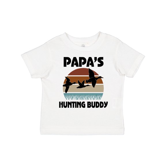 Inktastic Papas Hunting Buddy Duck Hunter Boys Toddler T-Shirt
