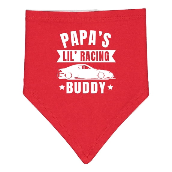 Inktastic Papas Lil Racing Buddy Baby Bandana Bib