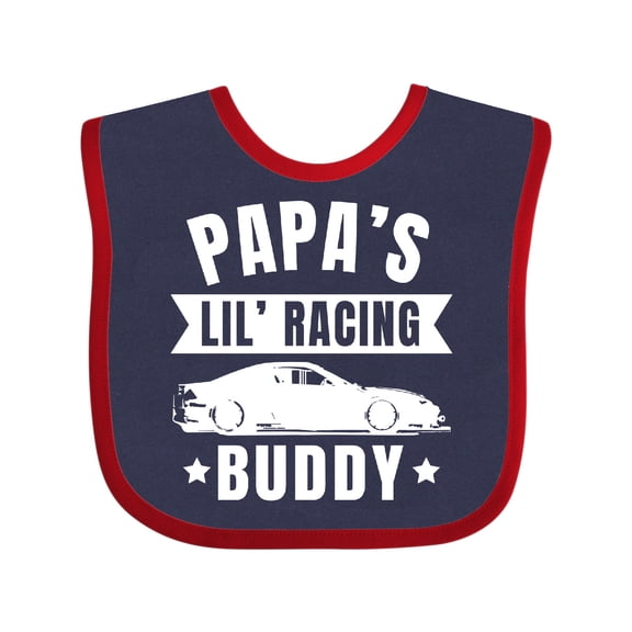 Inktastic Papas Lil Racing Buddy Boys or Girls Baby Bib