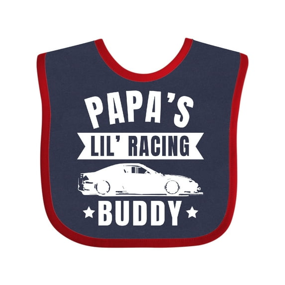 Inktastic Papas Lil Racing Buddy Boys or Girls Baby Bib