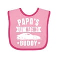 thumbnail image 1 of Inktastic Papas Lil Racing Buddy Boys or Girls Baby Bib, 1 of 4