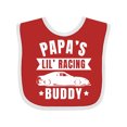 thumbnail image 1 of Inktastic Papas Lil Racing Buddy Boys or Girls Baby Bib, 1 of 4