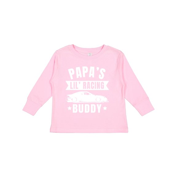 Inktastic Papas Lil Racing Buddy Boys or Girls Long Sleeve Toddler T-Shirt