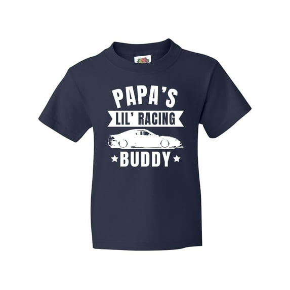 Inktastic Papas Lil Racing Buddy Youth T-Shirt