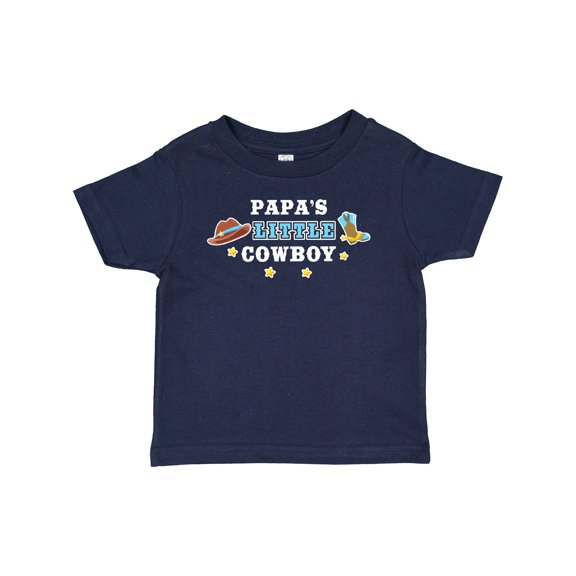 Inktastic Papas Little Cowboy with Cowboy Hat and Boots Boys Baby T-Shirt