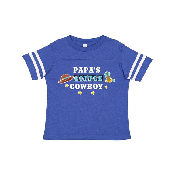 Inktastic Papas Little Cowboy with Cowboy Hat and Boots Boys Toddler T-Shirt