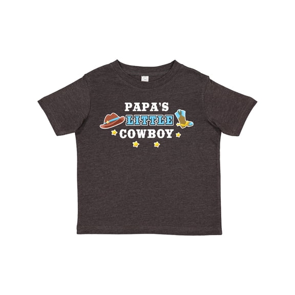 Inktastic Papas Little Cowboy with Cowboy Hat and Boots Boys Toddler T-Shirt